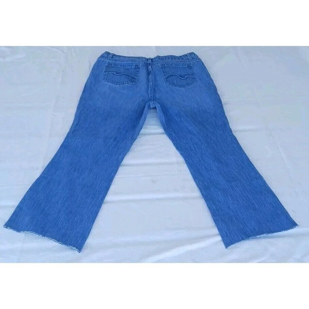 St. John's Bay Women's 18W Short Bootcut Jeans Raw Hem Altered Inseam‎ 35x26